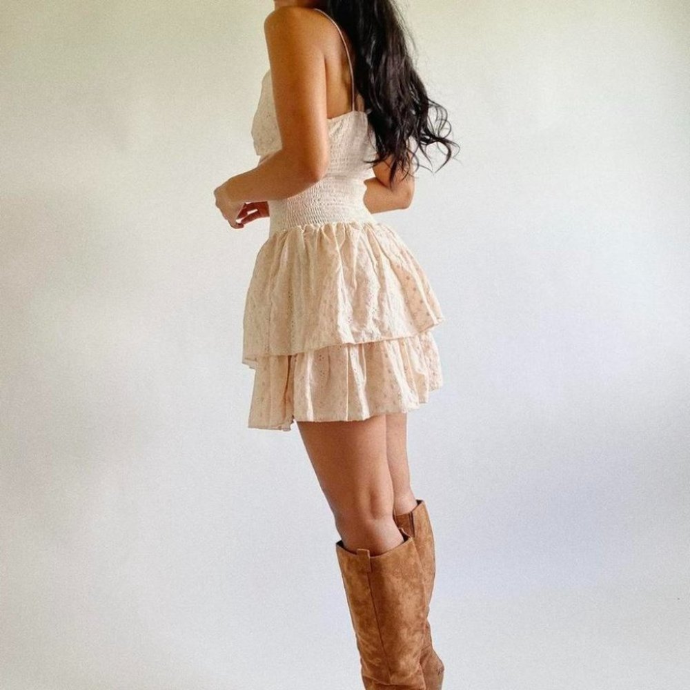 Adelyn Ruffle Dress (MAUVE) - Picture 2 of 4